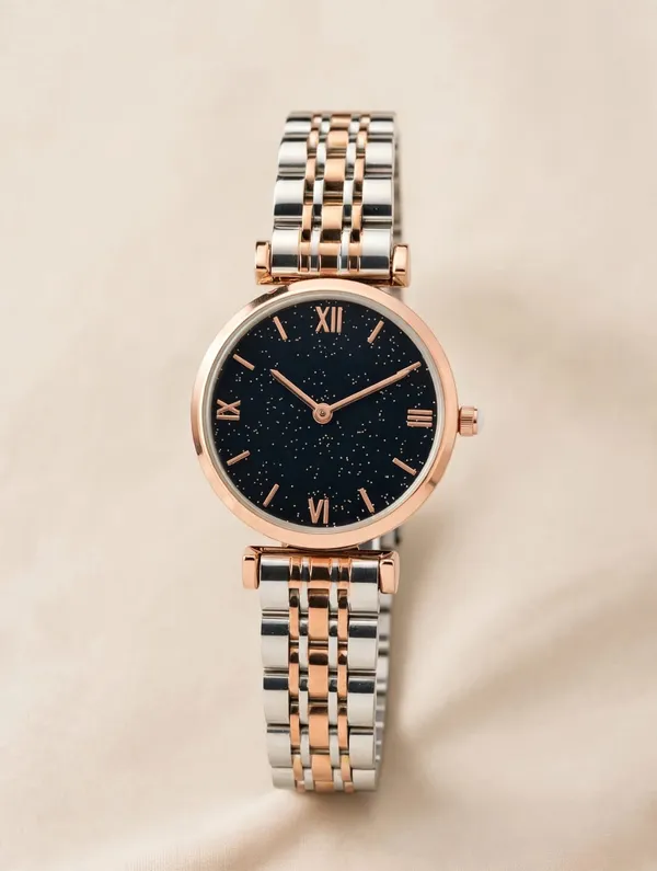 Gold_Silver_Stainless_Steel_Two_Tone_Black_Dial_Analog_Watch_For_Women