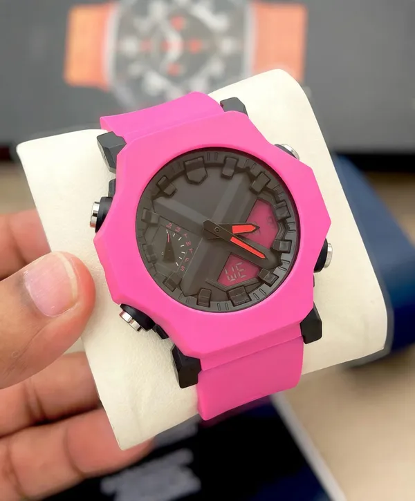 Pink_Fibre_Belt_Strap_Sporty_Analog_Watch_For_Men