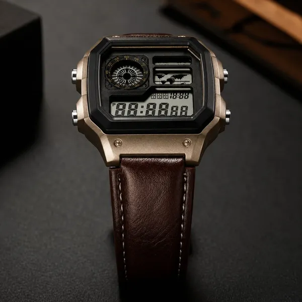 Brown_Fibre_Belt_Strap_Rectangular_Digital_Watch_For_Men