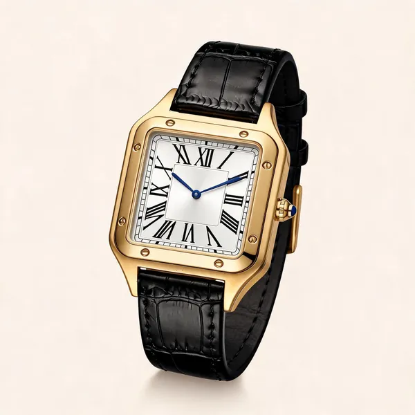Black_Fibre_Belt_Strap_Square_Roman_Numeral_Analog_Watch_For_Men