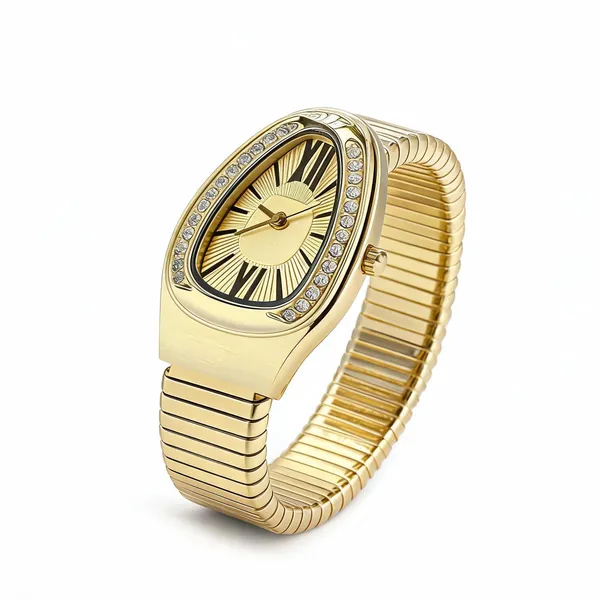 Gold_Stainless_Steel_Tonneau_Analog_Watch_For_Women