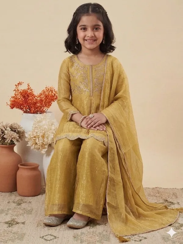 kids_girl_PURE_SILK_KURTI_PALAZZO_DUPATTA_SET.