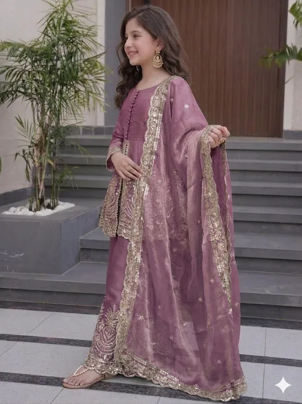Kids_Wear_Attarctive_pink_silk_embroderyd__3_Pis_Kurta_Set