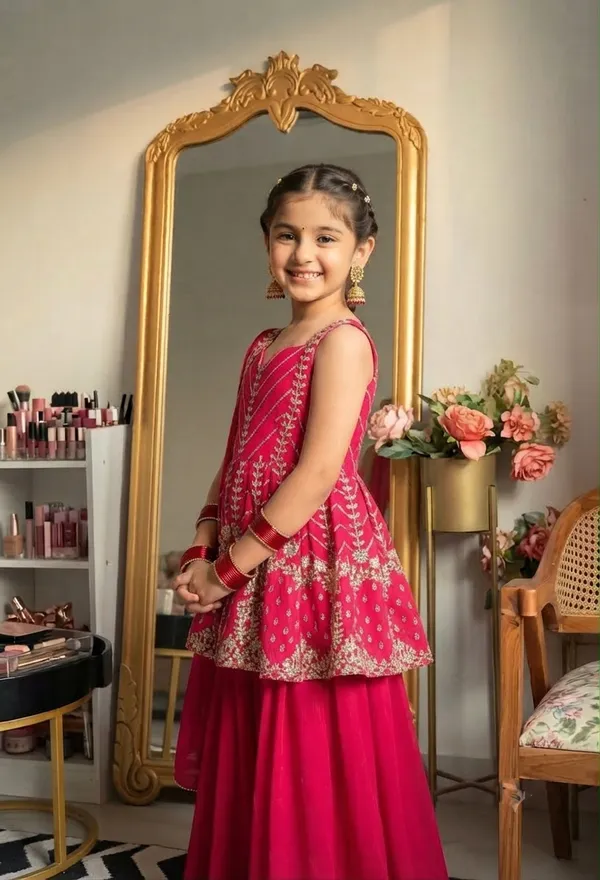 Girls_Ethnic_red_color__Embroidered_3_piss_plaza_Set_with_Dupatta_|_Kids_Festive_Wear_Palazzo_Suit_|_Heavy__embrodery__Work_Party_Outfit