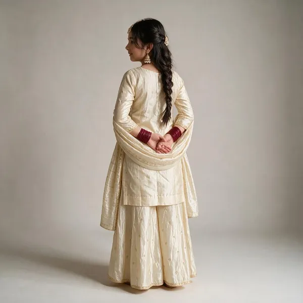 Girl'S_Cream_Silk_Multti_Color_Embroidered_3_Piss___Kurta_Palazzo_With_Dupatta_Set_Pack_Of_3