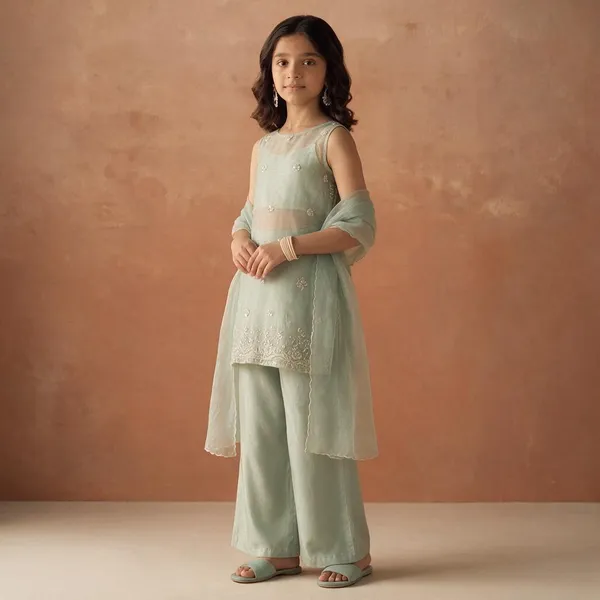 Girls_Ethnic_Pista_Embroidered_4_Piss_Plaza_Set_With_Dupatta_|_Kids_Festive_Wear_Palazzo_Suit_|_Heavy_Bids_Embrodery__Work_Party_Outfit_(9_-15_Years)
_Pack_Of_4