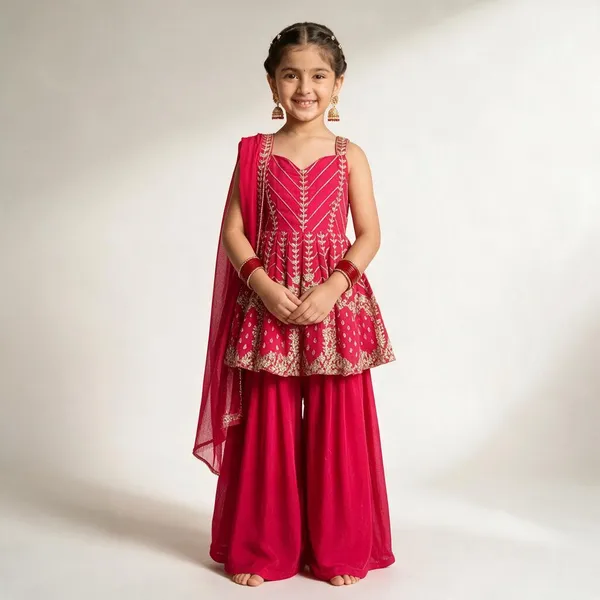 Girls_Ethnic_Red_Color__Embroidered_3_Piss_Plaza_Set_With_Dupatta_|_Kids_Festive_Wear_Palazzo_Suit_|_Heavy__Embrodery__Work_Party_Outfit_Pack_Of_3