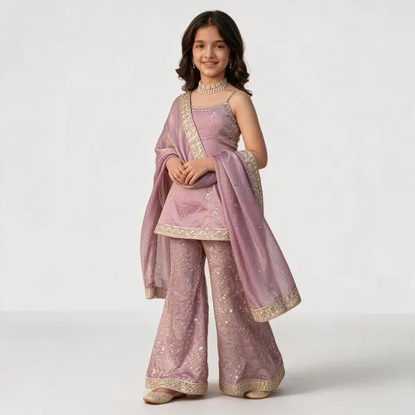 Girls_Ethnic_Pink_Embroidered_3_Piss_Plaza_Set_With_Dupatta_|_Kids_Festive_Wear_Palazzo_Suit_|_Heavy__Embrodery__Work_Party_Outfit_Pack_Of_3