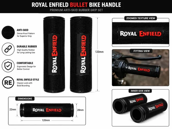 MotoBlink_Premium_Anti-Slip_Handle_Grip_for_Royal_Enfield_Bullet_Classic_Hunter_Handle_Bar_Grip_For_Royal_Enfield_Classic_350,_Classic_500,_Classic_(Pack_of_2)