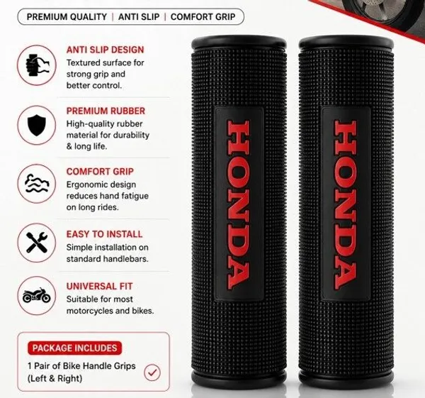 MotoBlink_Premium_Honda_Bike_Handle_Grip_Handle_Bar_Grip_For_Honda_SP125,_Shine,_CB_Shine_(Pack_of_2)