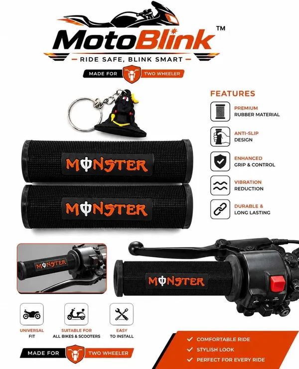 MotoBlink_Monster_Edition_Premium_Bike_Handle_Grip_Handle_Bar_Grip_For_Universal_For_Bike_Universal_For_Bike_(Pack_of_2)