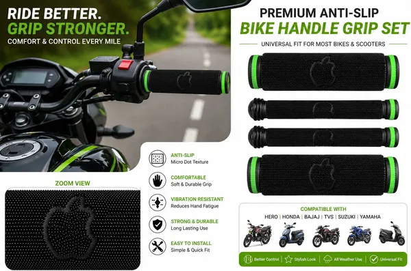 MotoBlink_Premium_Universal_Anti-Slip_Bike_Handle_Grip_Handle_Bar_Grip_For_Universal_For_Bike_Universal_For_Bike_(Pack_of_4)