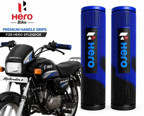 GKT_Hero_Premium_Blue-Black_Anti-Slip_Handle_Grip_Handle_Bar_Grip_For_Hero_Splendor,_Passion_(Pack_of_2)