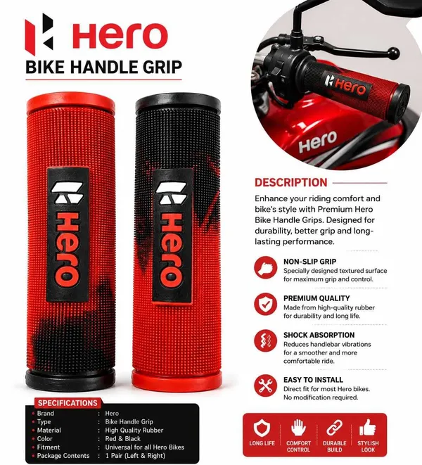 GKT_Hero_Premium_Anti-Slip_Motorcycle_Handle_Grip_Handle_Bar_Grip_For_Hero_Splendor,_Splendor_Pro,_Passion_(Pack_of_2)