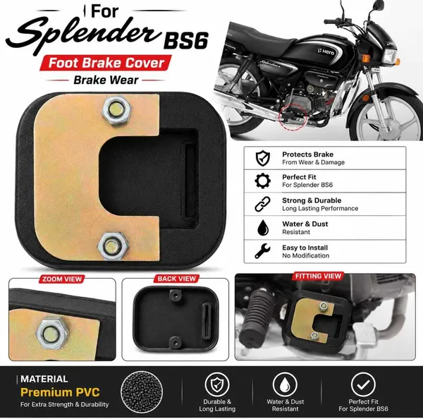 MotoBlink_Splendor_BS6_Brake_Pedal_Rubber_and_Metal_Pack_of_1_Foot_Rest_(Black)