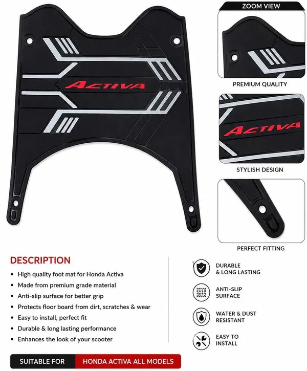 MotoBlink_Premium_Anti-Skid_Floor_Foot_Mat_for_Honda_Activa_125_Honda_Activa_125_Two_Wheeler_Mat_()