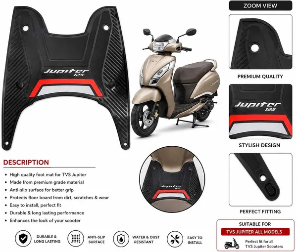 MotoBlink_Premium_Anti-Skid_Footboard_Floor_Mat_for_TVS_Jupiter_125_TVS_Jupiter_Two_Wheeler_Mat_()