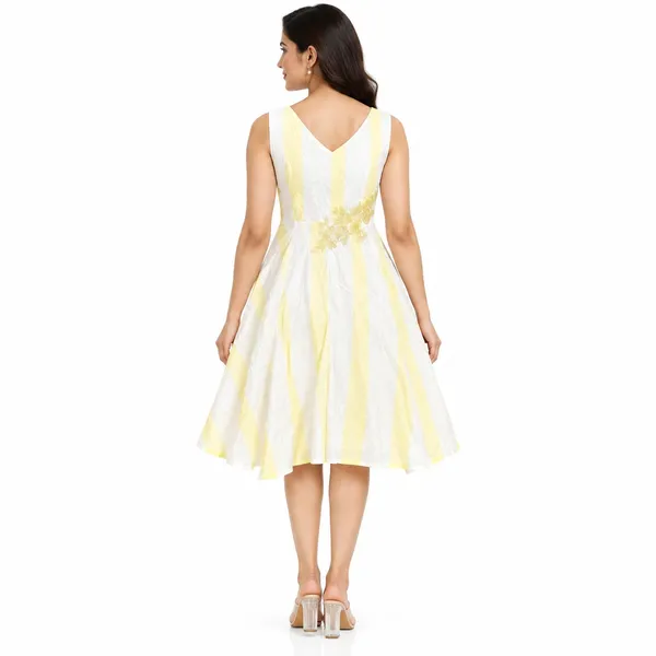 Party_Knee_Short_Dress_1_Piece_Cotton_With_Stone_Work