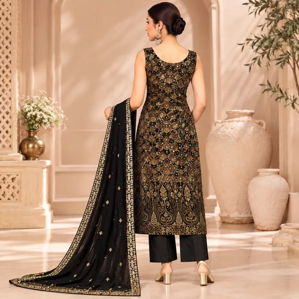 Traditional_Long_Suit_3_Piece_Banarsi_Silk_With_Zari_Work