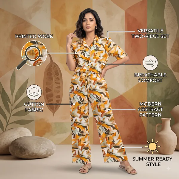 West_Co-Ord_Set_2_Piece_Cotton_With_Printed_Work