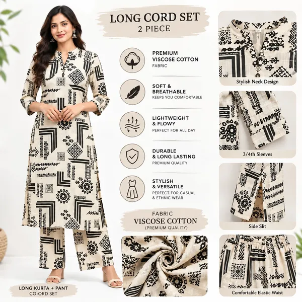 Long_Co-Ord_Set_2_Piece_Viscose_Cotton_With_Printed_Work