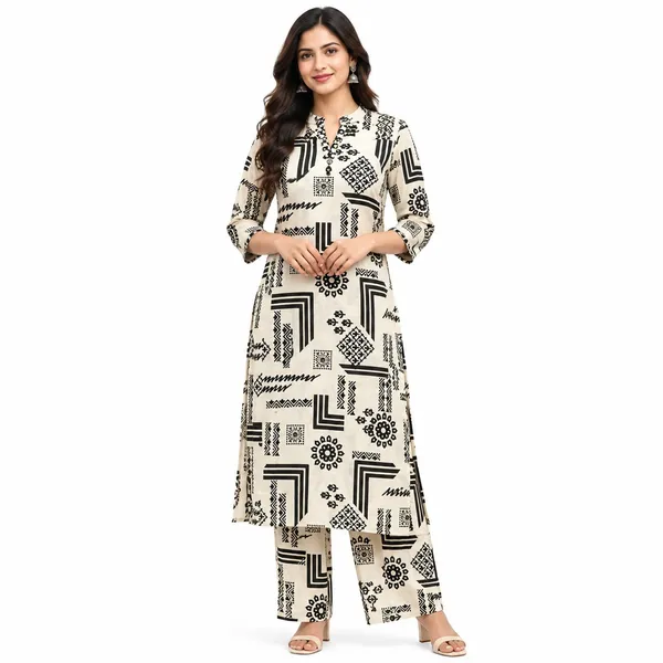 Long_Co-Ord_Set_2_Piece_Viscose_Cotton_With_Printed_Work