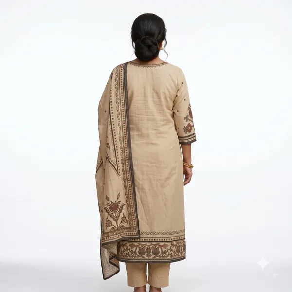 Casual_Suit_3_Piece_Viscose_Silk_With_Kalamkari_Print