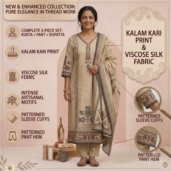 Casual_Suit_3_Piece_Viscose_Silk_With_Kalamkari_Print