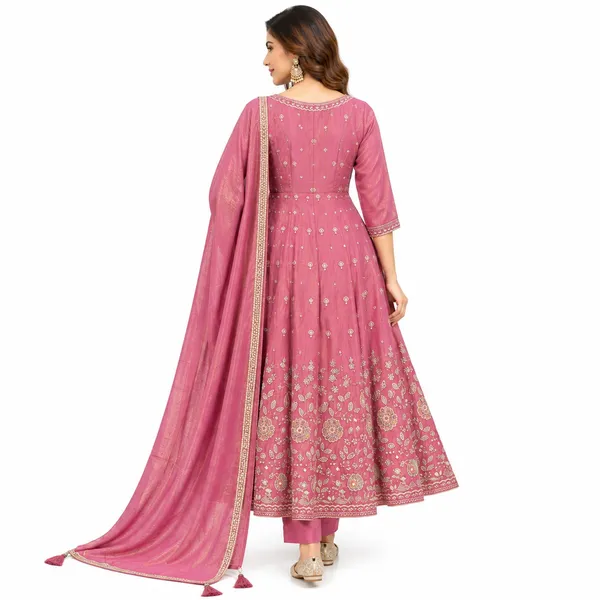 Anarkali_Suit_3_Piece_Shine_Silk_With_Moti_Work