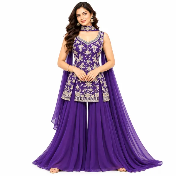 Indo_Dress_3_Piece_Chiffon_Silk_With_Moti_Work