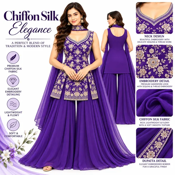 Indo_Dress_3_Piece_Chiffon_Silk_With_Moti_Work
