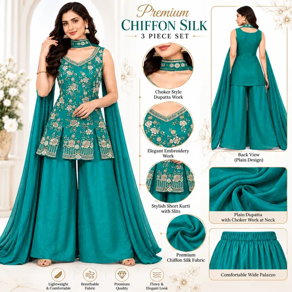 Indo_Dress_3_Piece_Chiffon_Silk_With_Moti_Work