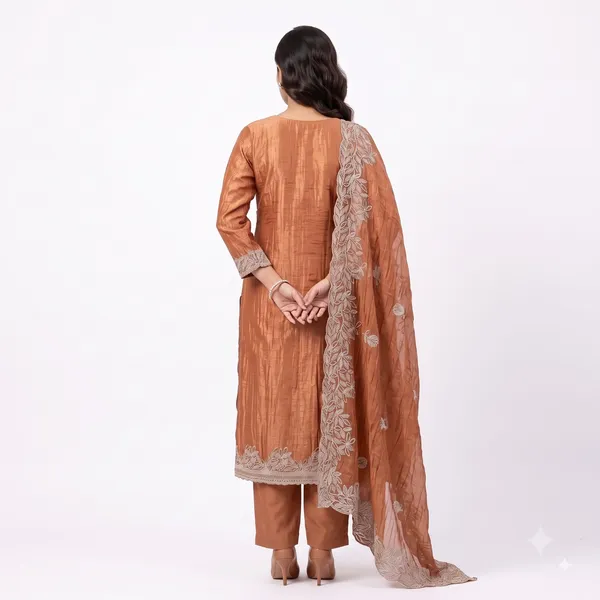 Casual_Suit_3_Piece_Salsa_Silk_With_Thread_Work