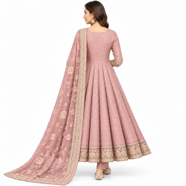 Anarkali_Suit_3_Piece_Chanderi_Silk_With_Zari_Work
