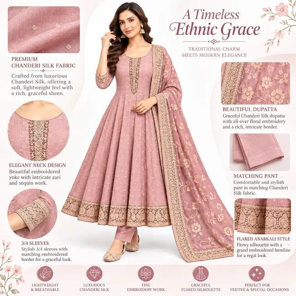 Anarkali_Suit_3_Piece_Chanderi_Silk_With_Zari_Work