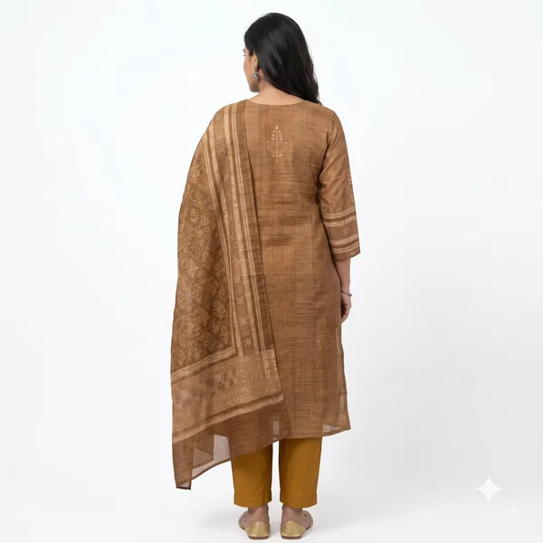 Casual_Suit_3_Piece_Chanderi_Silk_With_Thread_Work