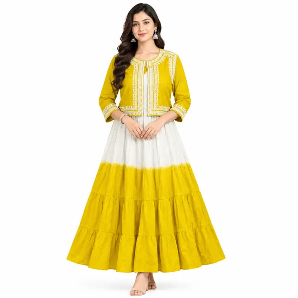 Long_Gown_1_Piece_Cotton_With_Thread_Work_With_Jacket
