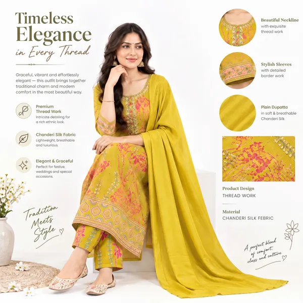Casual_Suit_3_Piece_Viscose_Silk_With_Printed_Work