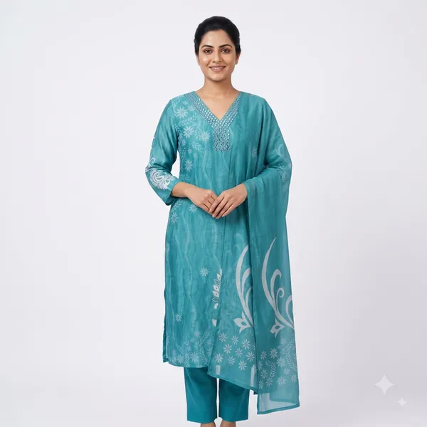 Casual_Suit_3_Piece_Viscose_Silk_With_Stone_Work
