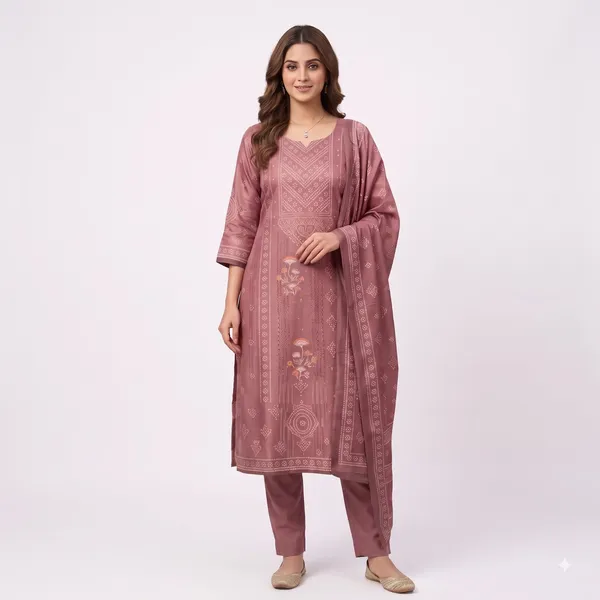 Casual_Suit_3_Piece_Chanderi_Cotton_With_Printed_Work