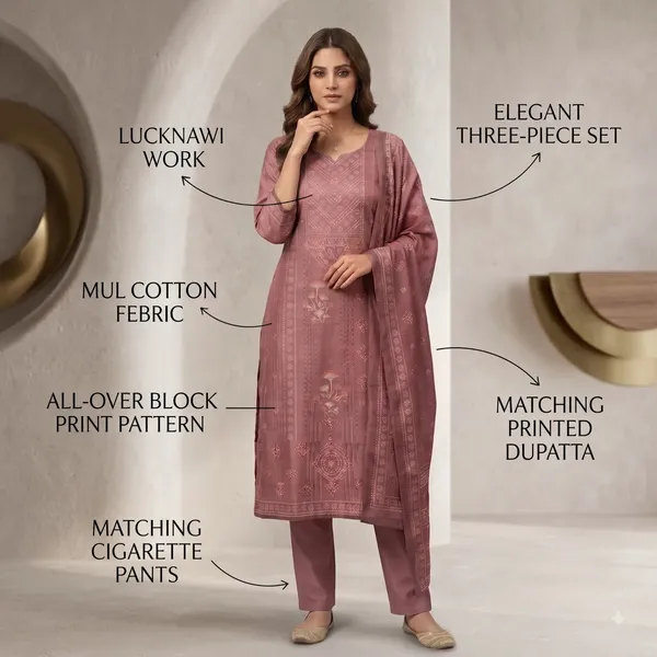 Casual_Suit_3_Piece_Chanderi_Cotton_With_Printed_Work