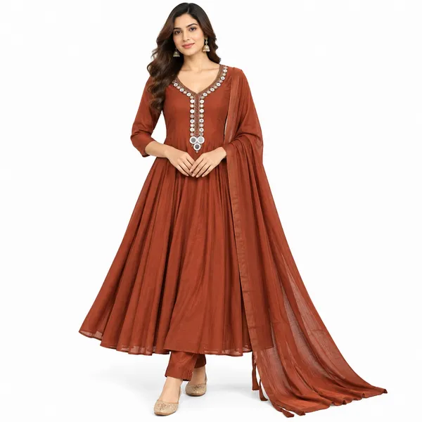 Anarkali_Suit_3_Piece_Soft_Silk_With_Mirror_Work