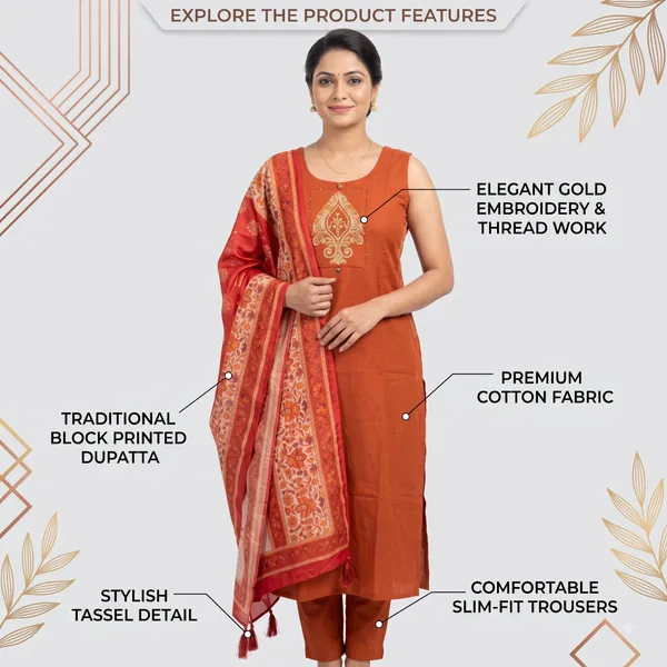 Casual_Suit_3_Piece_Cotton_With_Thread_Work