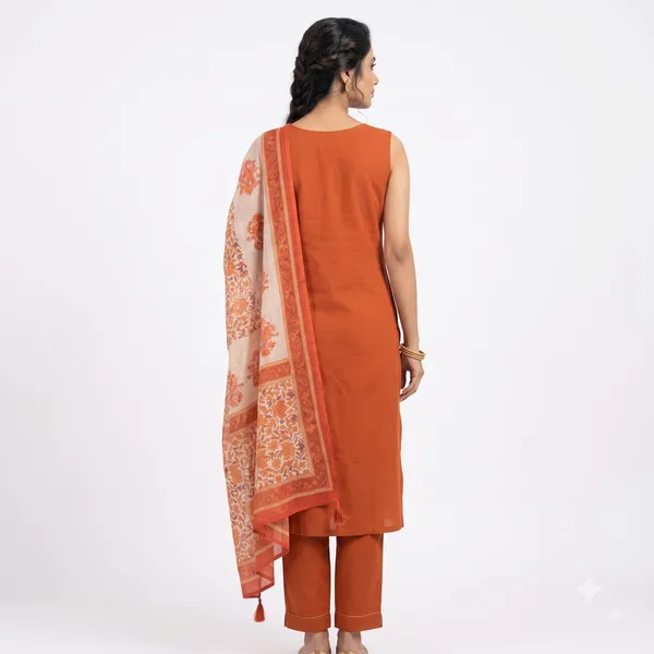 Casual_Suit_3_Piece_Cotton_With_Thread_Work