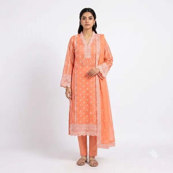 Casual_Suit_3_Piece_Mul_Cotton_With_Lucknowi_Work