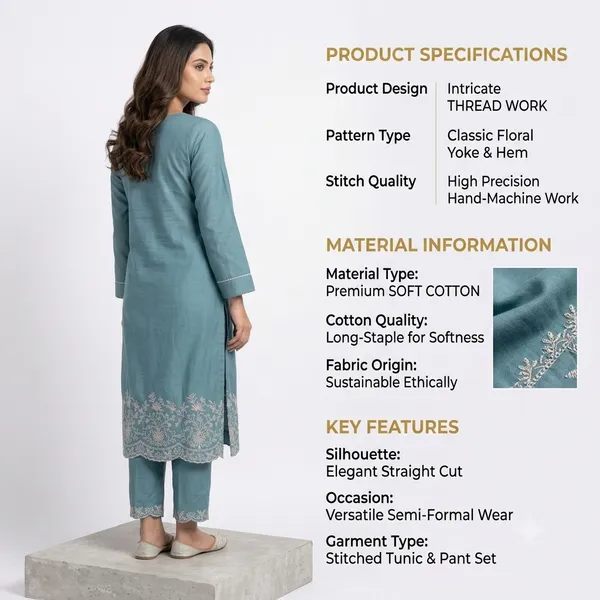 Casual_Suit_3_Piece_Viscose_Silk_With_Thread_Work