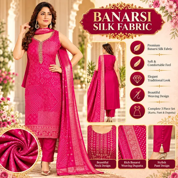 Traditional_Long_Suit_3_Piece_Banarsi_Silk_With_Zari_Work
