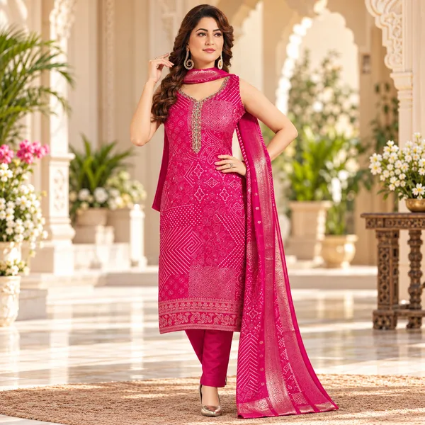 Traditional_Long_Suit_3_Piece_Banarsi_Silk_With_Zari_Work