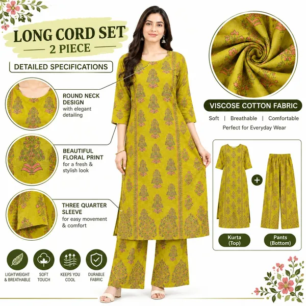Long_Co-Ord_Set_2_Piece_Viscose_Cotton_With_Printed_Work