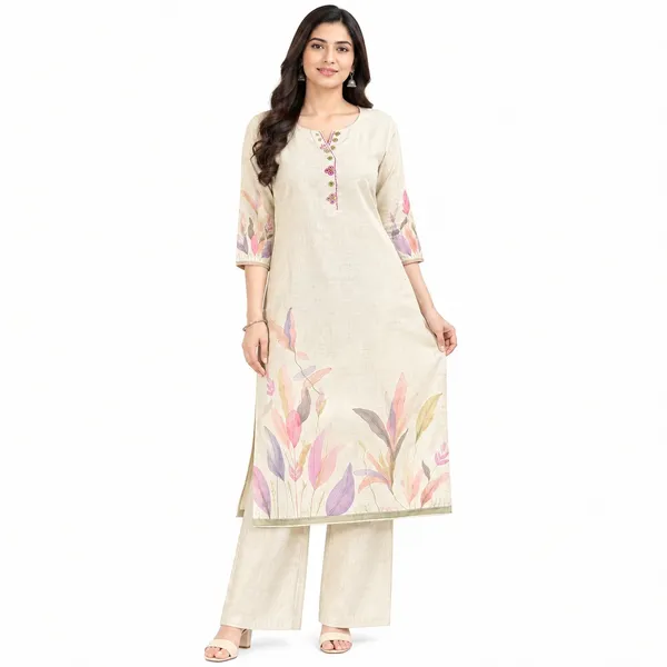Long_Co-Ord_Set_2_Piece_Khadi_Cotton_With_Printed_Work